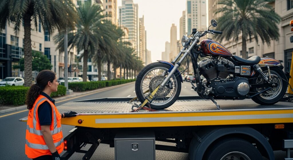Emergency motorcycle recovery Dubai